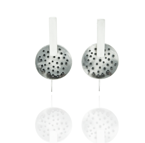 Pierced Rounded Disc Earrings by Audrée H. St-Amour