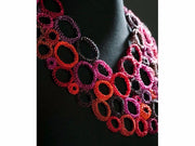 Empty Bezel Neckpiece 4 with coloured copper wire, magnets by Barbara Stutman.