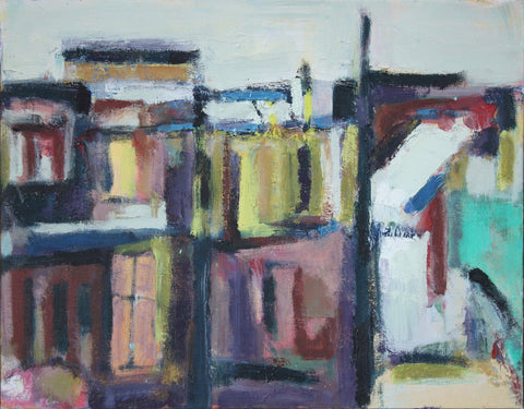 City, 2011-13. Oil on canvas board, 11" x 14". 