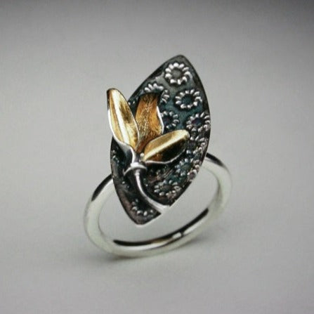 gold and silver ring