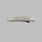 Hand-woven sterling silver mini barrette.  1.5” long