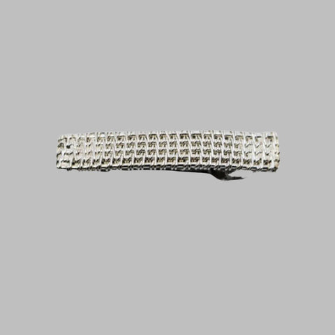 Hand-woven sterling silver mini barrette.  1.5” long
