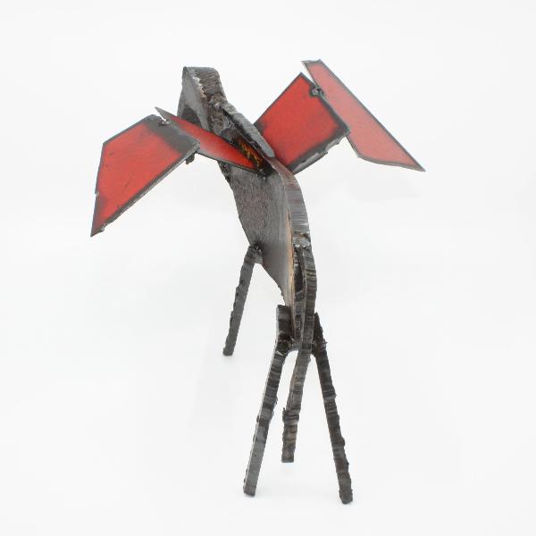 Pegasus Oiseaux, found metal sculpture  11 x 9 x 10" approx.