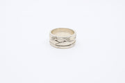 Inuksuk Lanscape, Sterling silver and copper ring