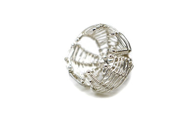 Sterling silver woven coat pin