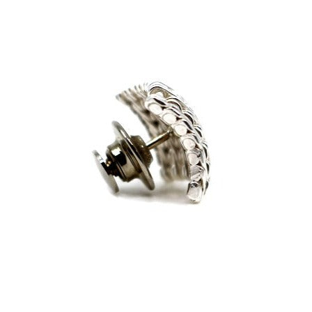 sterling silver woven pin coat
