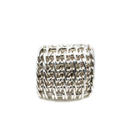 sterling silver woven pin coat