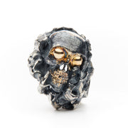 Le Jardin: One-of-a-kind ring in sterling silver and 14k yellow gold. 