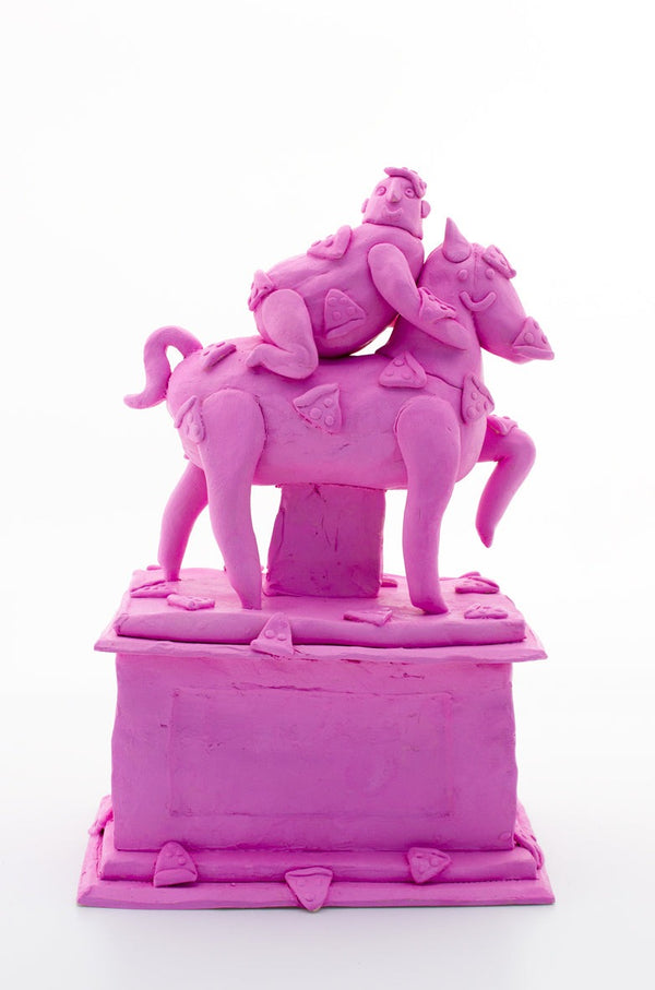 pink horse sculpture