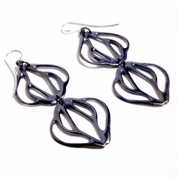 Fade / Symmetry earrings in sterling silver.