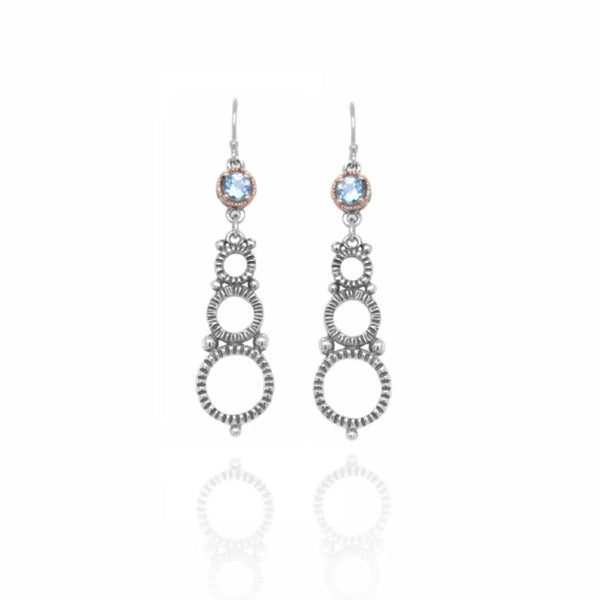 Blue Topaz Medieval Lace Earring