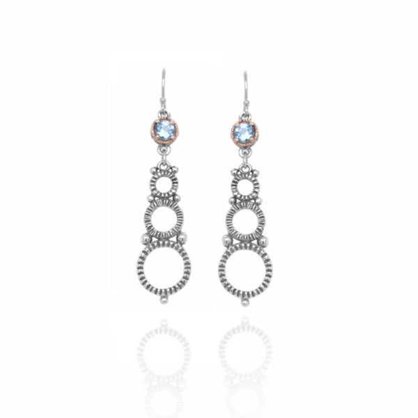 Blue Topaz Medieval Lace Earring