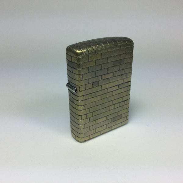 Brick Fireplace (edition of 3), beautifully functioning hand-etched brass Zippo lighter. 5.5 cm x 4 cm x 1.5 cm