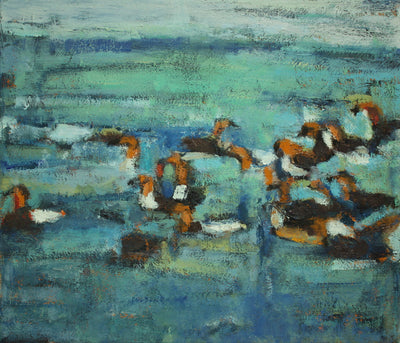 Raft, 2013. Oil on linen, 11 x 14".