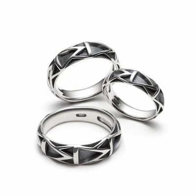 Trium sterling silver ring