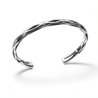Dell'arte sterling silver cuff bracelet. 