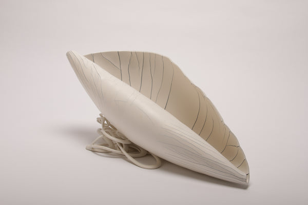 Shell I, large porcelain shell 35.5l x 14h x 13d cm, 2022.