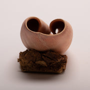 Small shell 8 - porcelain textured shell sculpture in terracotta  22l x 7.5h x 7d cm
