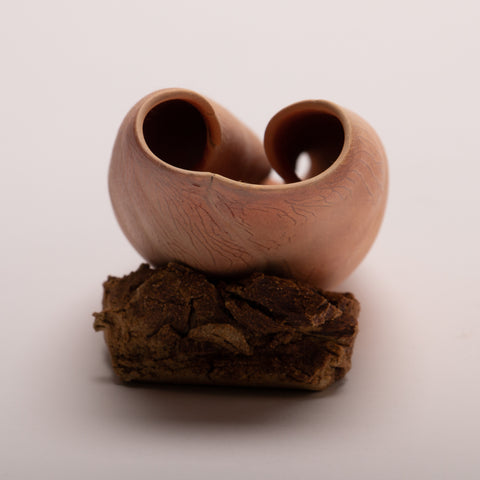 Small shell 8 - porcelain textured shell sculpture in terracotta  22l x 7.5h x 7d cm