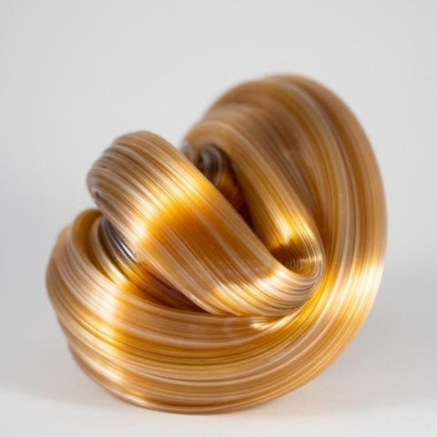 detail of gold topaz sculpture