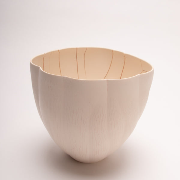 Untitled Vase 5, porcelain vase 16l x 15h x 15d cm, 2022.