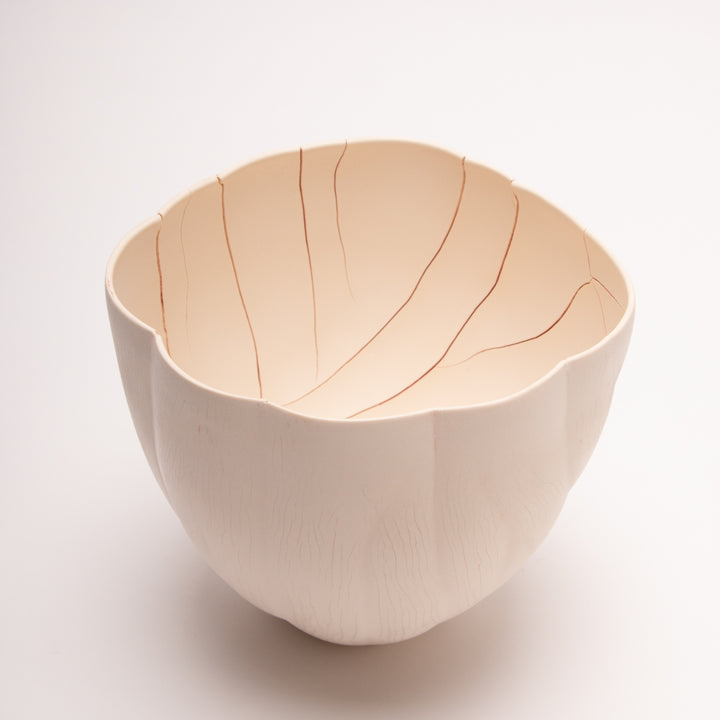 Untitled Vase 5, porcelain vase 16l x 15h x 15d cm, 2022.
