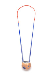 Orange, when I was horticulturist #4. Pendant of porcelain, aluminum, and gold leaf, with nylon cord.