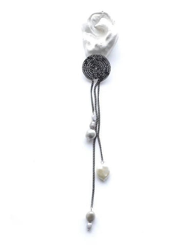 round drop pearl earrings