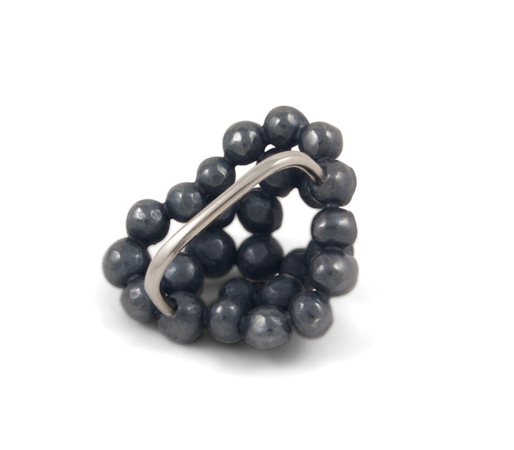 heart bloom double finger ring