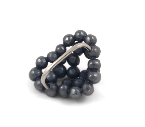 heart bloom double finger ring