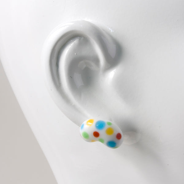 Polka dot Jelly Bean Earrings are available in a variety of delicious flavours. Rainbow polka dot