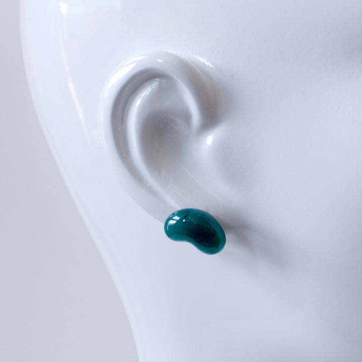 Solid colour Jelly Bean Earrings are available in a variety of delicious flavours.  Rainforest