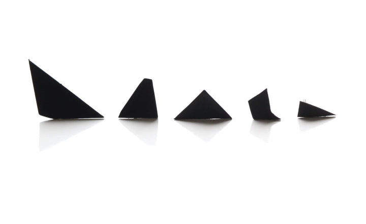 Geo Shard Stud earrings with powder-coated copper on surgical stainless steel posts are tiny and bright and wonderfully irregular. We have a wide selection of colours in the gallery!