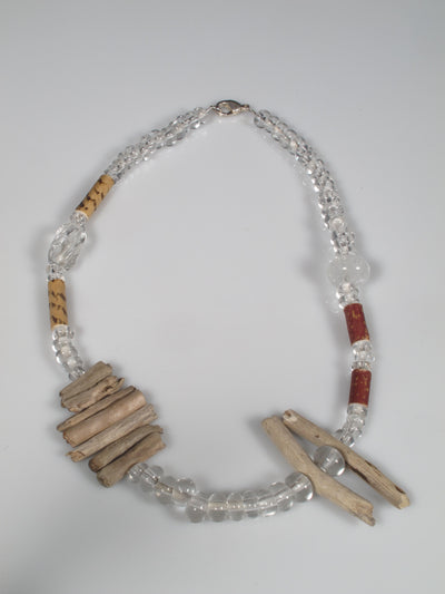 This necklace is part of the series `Together we grow in earth & fire`completed as a collaboration between the artists Tanya Lyons and Lucas Rosandic