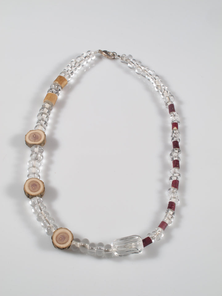 This necklace is part of the series `Together we grow in earth & fire`completed as a collaboration between the artists Tanya Lyons and Lucas Rosandic