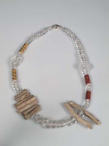 This necklace is part of the series `Together we grow in earth & fire`completed as a collaboration between the artists Tanya Lyons and Lucas Rosandic